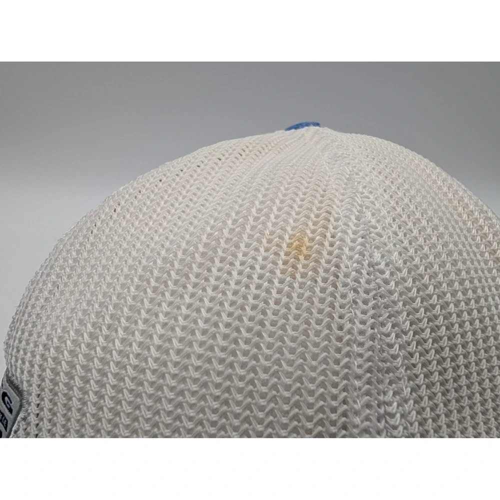 Columbia PFG Mesh Ball Cap Blue White Fishing Hat L/XL CU5367